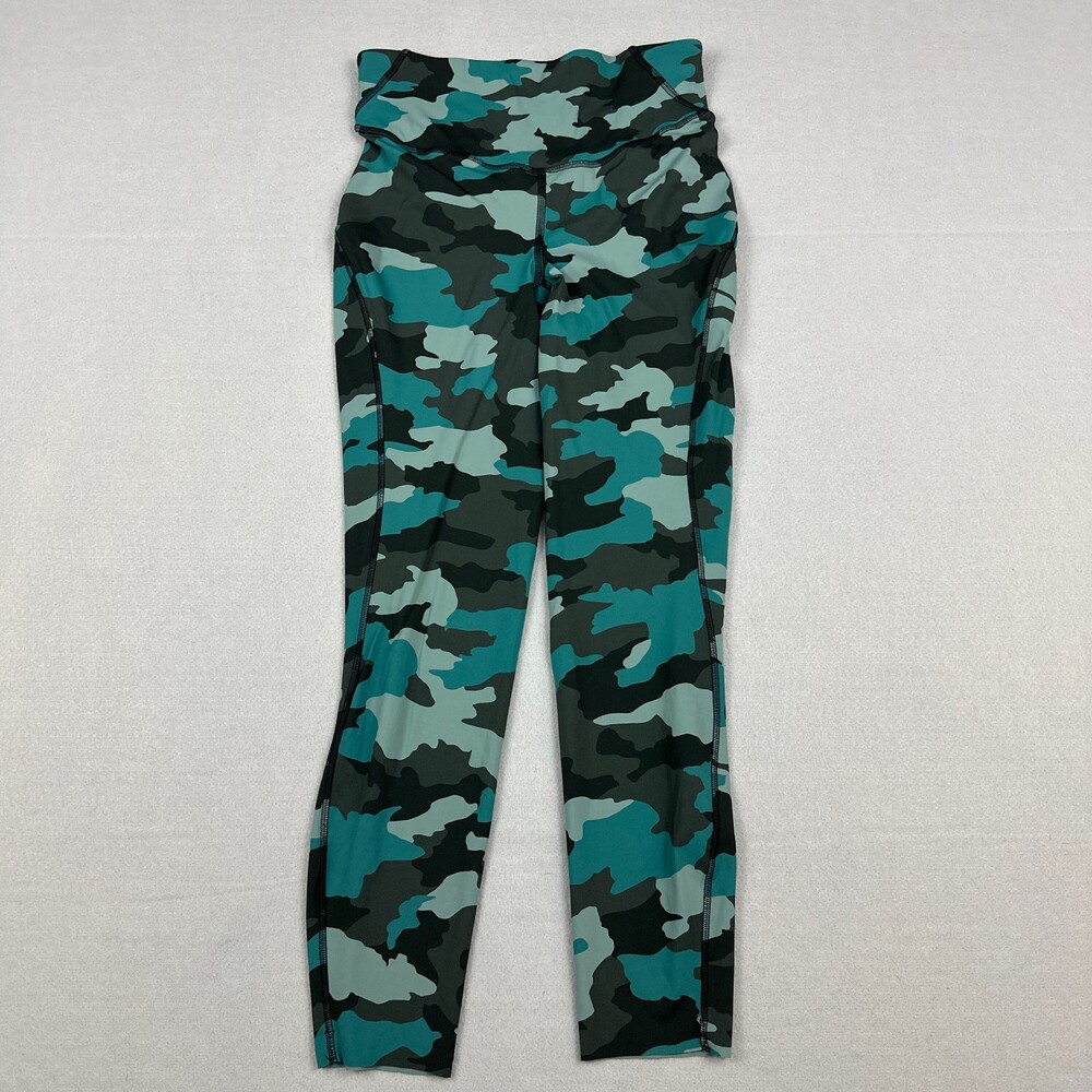 Lululemon Pants Women 6 Heritage 365 Camo Tidewater Teal Base Pace Tight Running